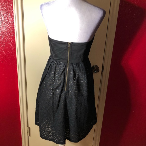 Moulinette Soeurs Strapless Black Lace Dress - Picture 4 of 15